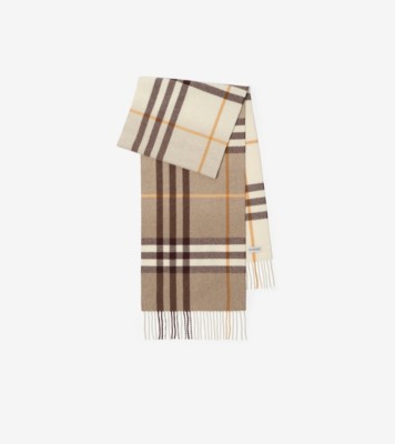 Gradient Check Cashmere Scarf Vole ®