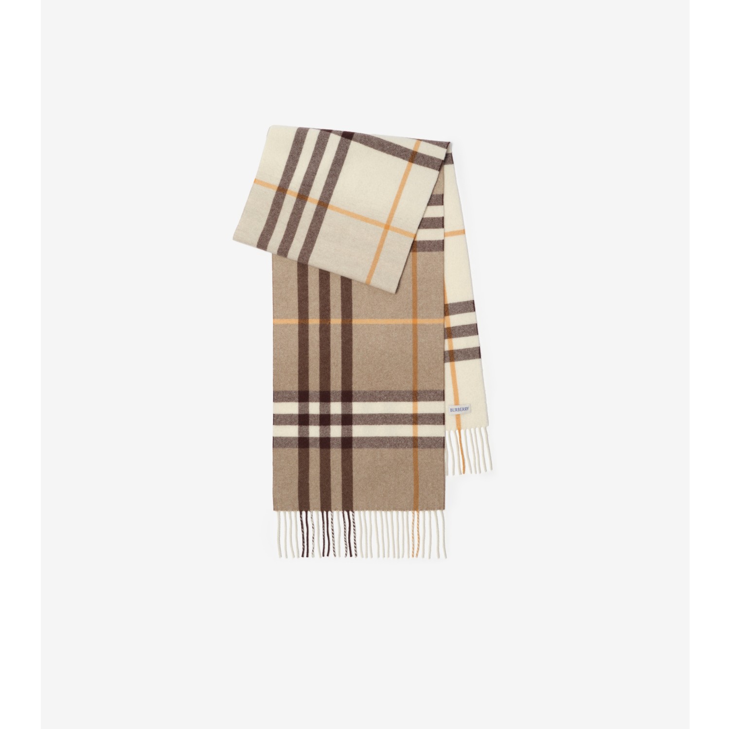 Gradient Check Cashmere Scarf