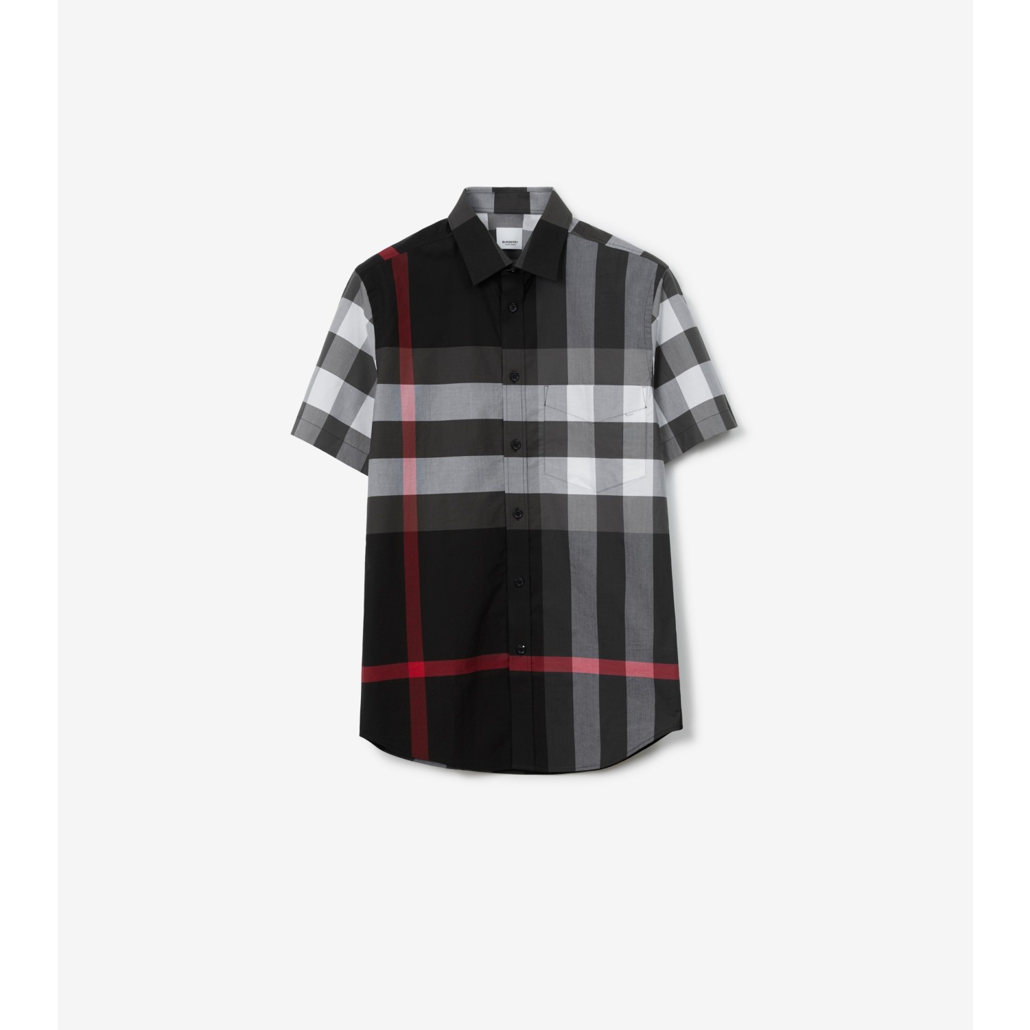 Mens black burberry clearance shirt