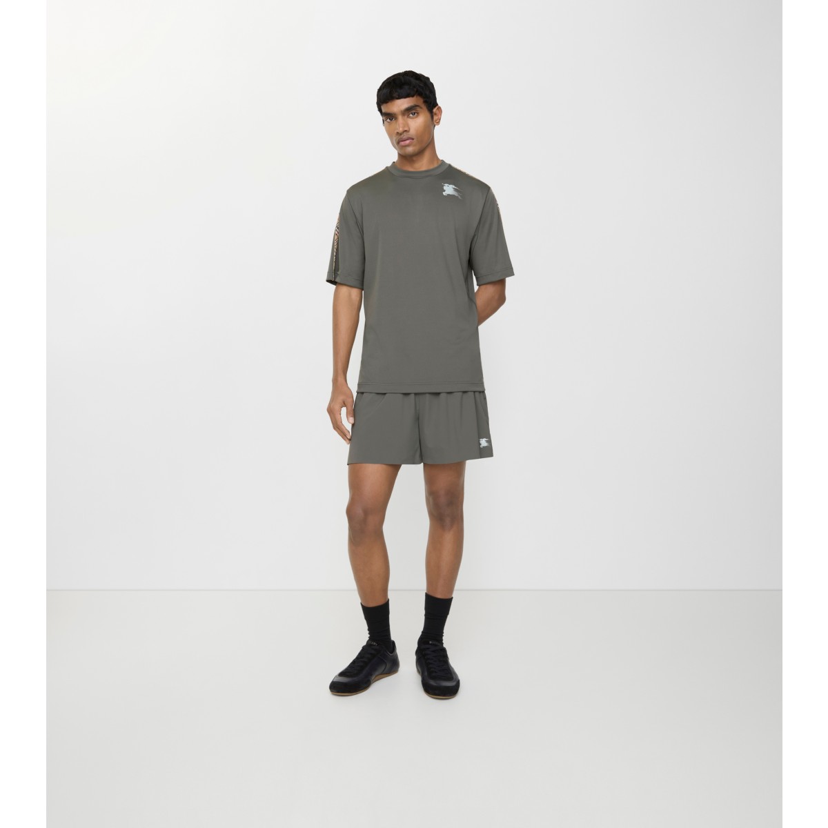  Check Stretch Nylon Shorts