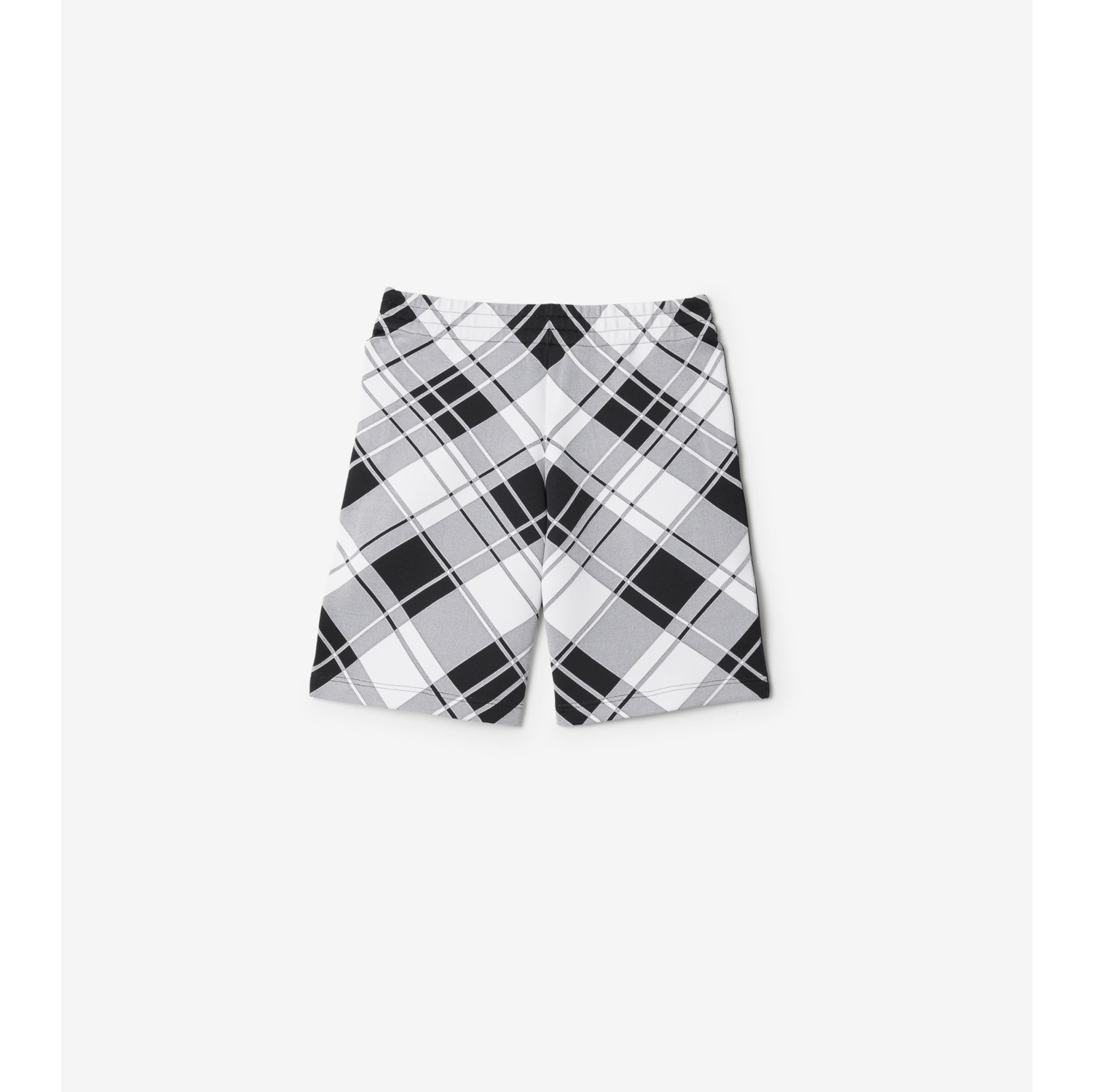 Check Nylon Blend Shorts in Monochrome - Men | Burberry® Official