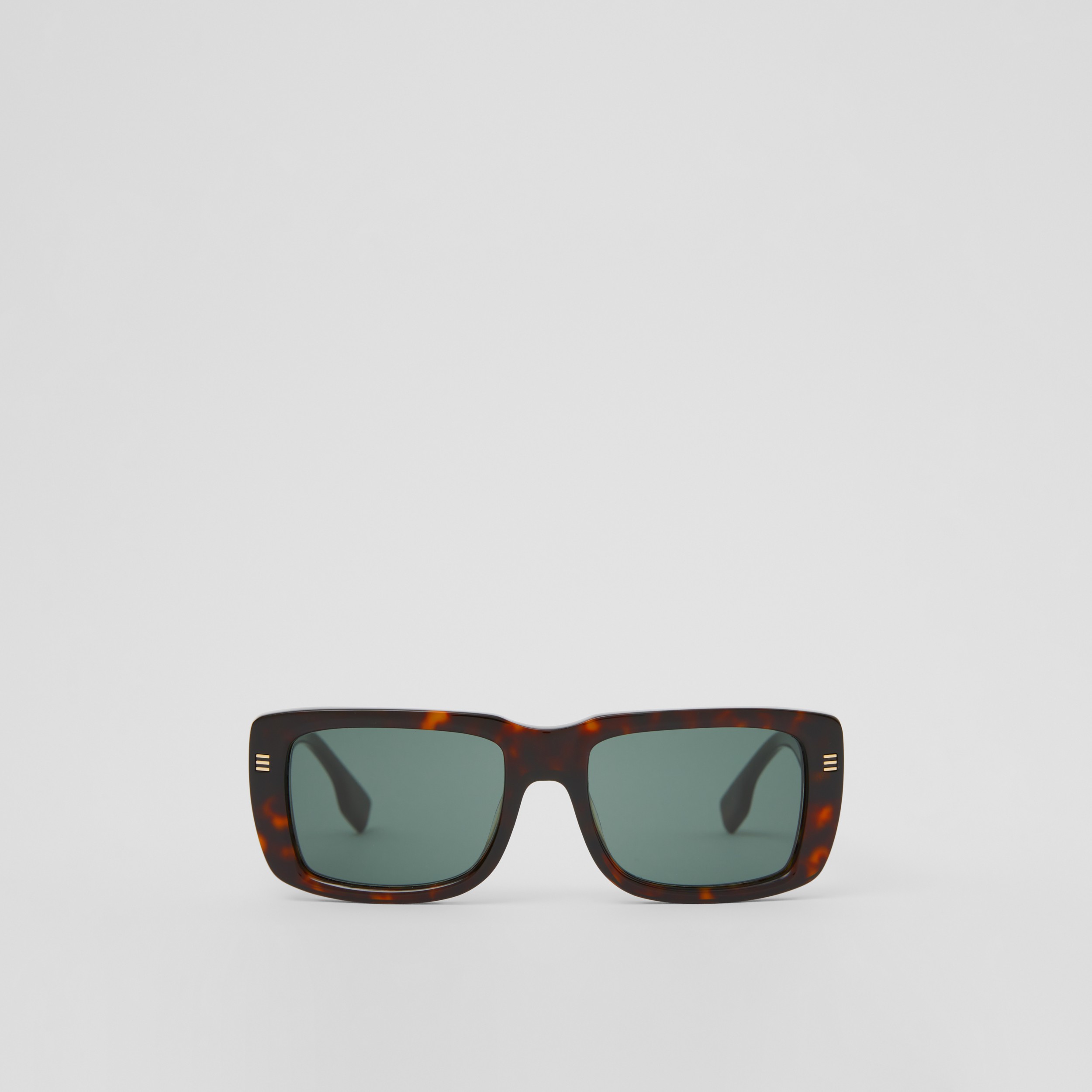 Logo Detail Rectangular Frame Sunglasses in Dark Tortoiseshell Men