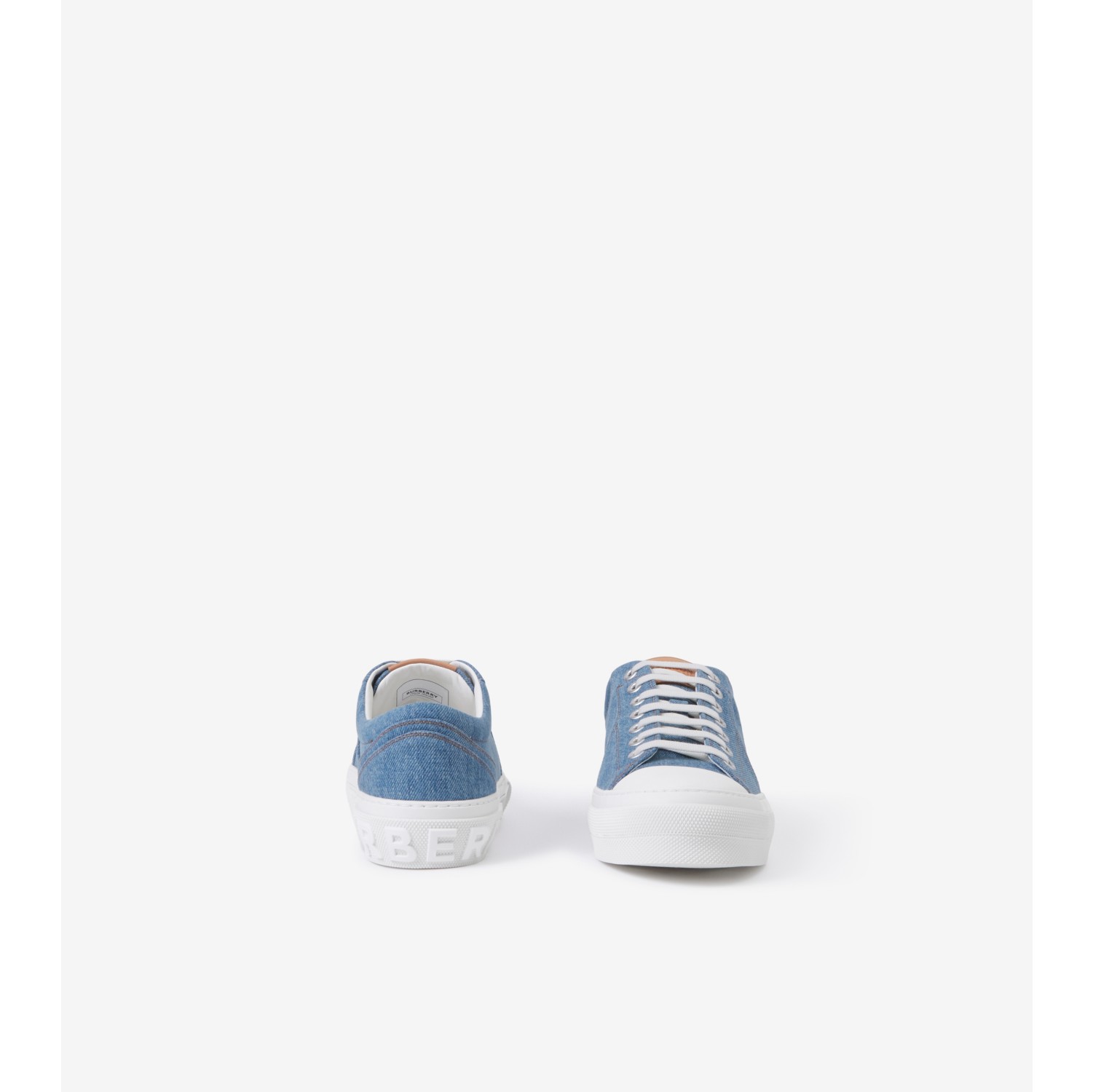 Burberry Blue Monogram Denim Sneakers for Men