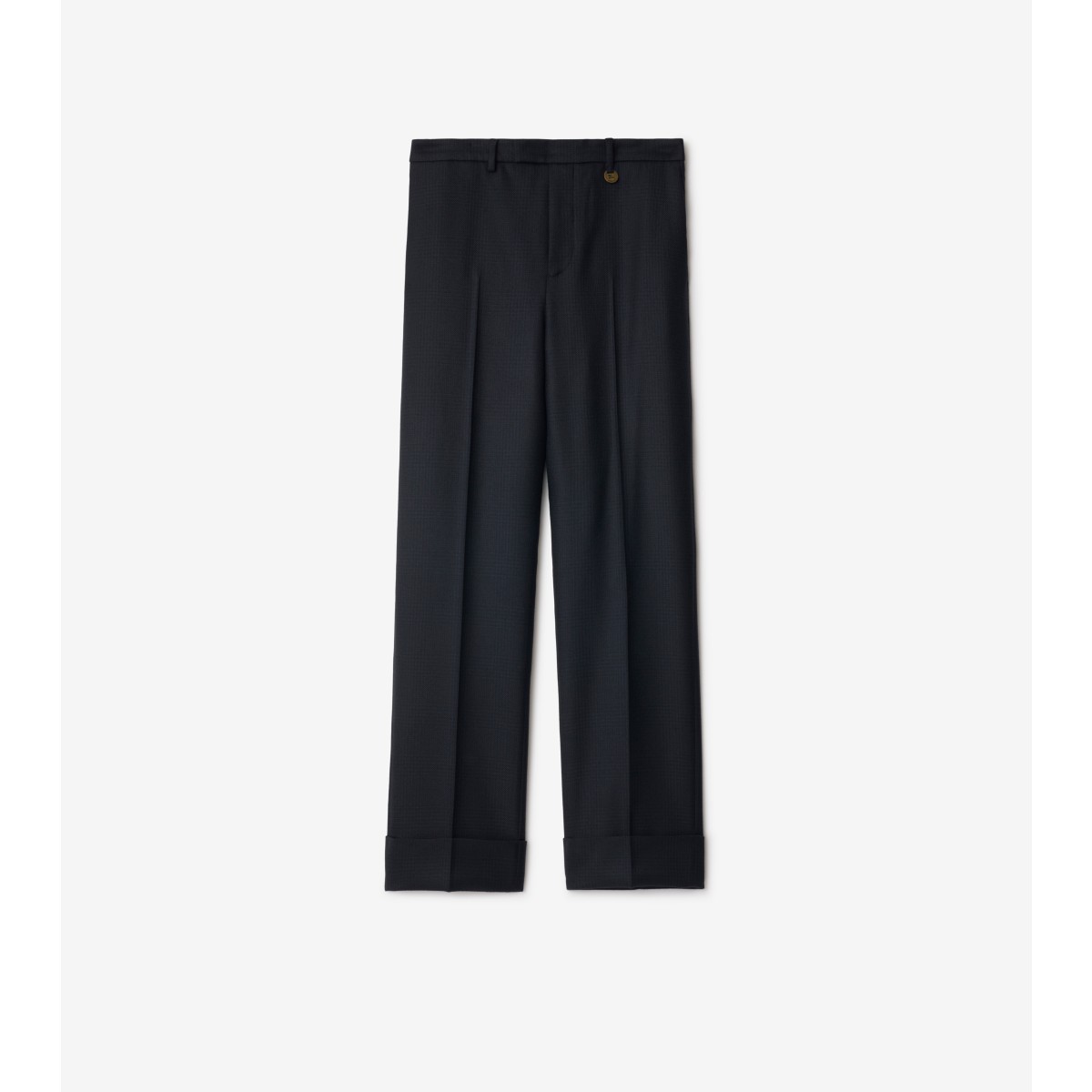  Check Wool Tailored Trousers