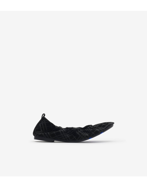 Check Suede Baby Ballerinas​