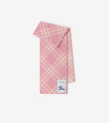 チェック ウールスカーフ (シュガーピンク) | Burberry®公式サイト