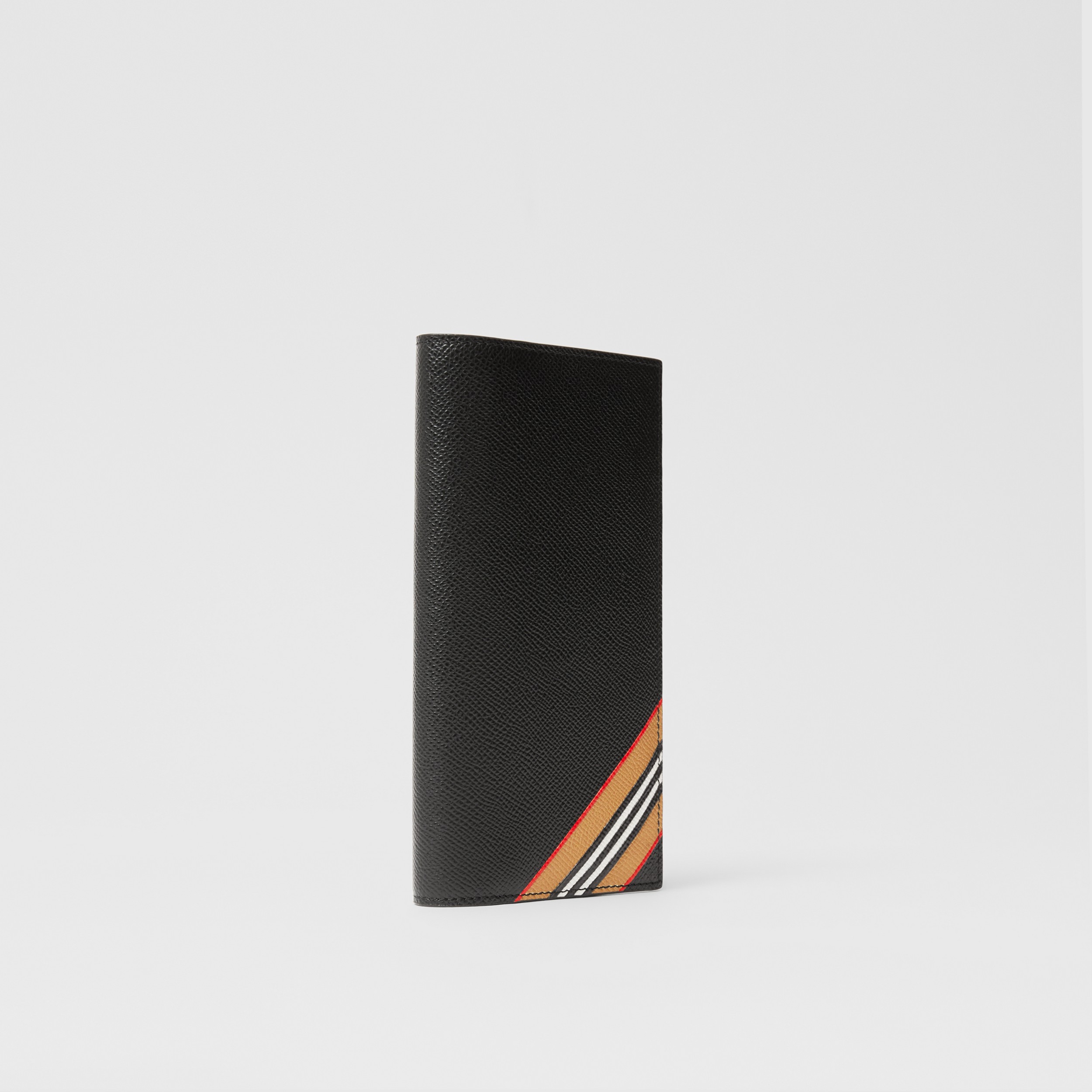 Brieftasche im Kontinentalformat aus genarbtem Leder mit Streifendetail (Schwarz) - Herren | Burberry® - 4