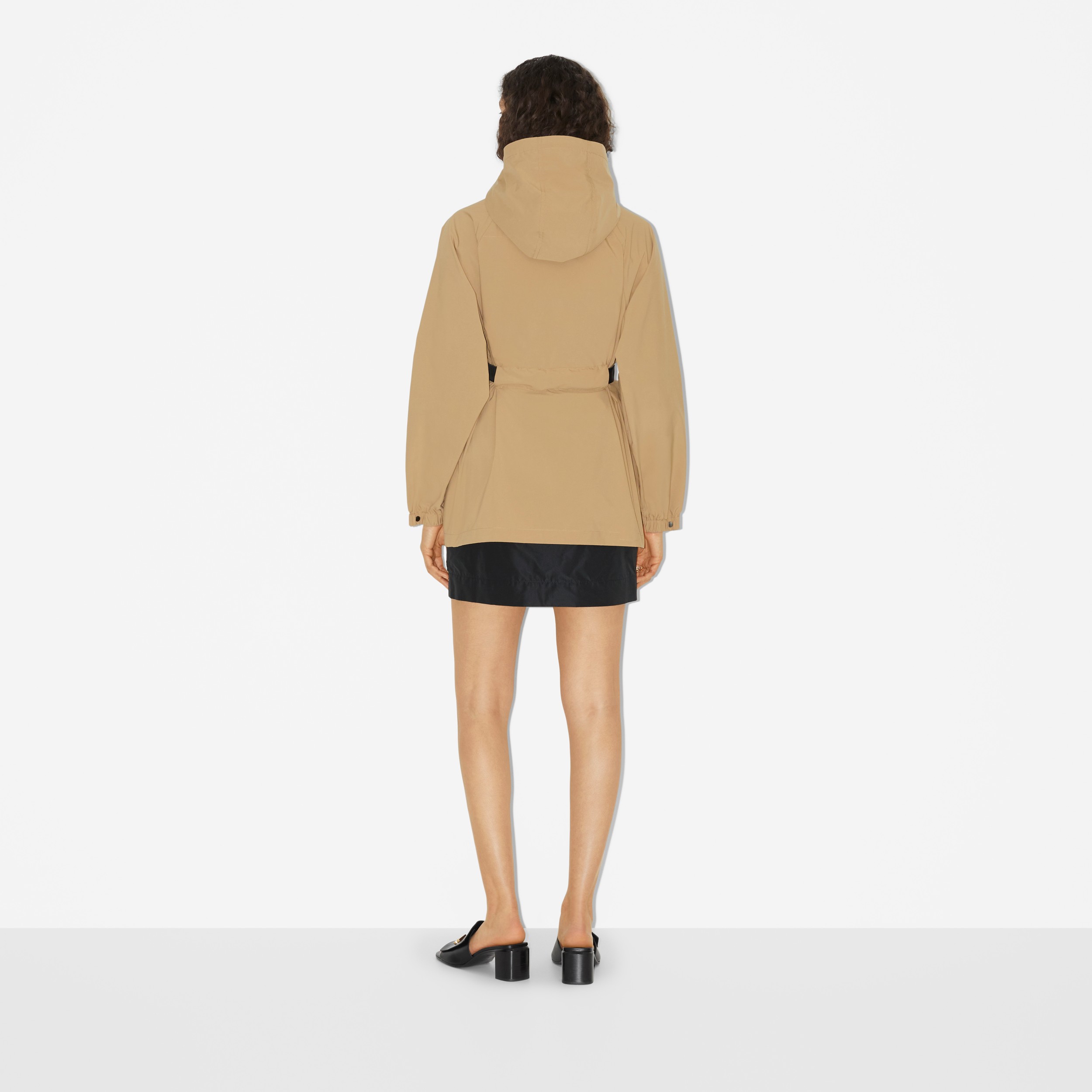 EKD Print Belted Short Parka in Archive Beige - Women | Burberry® Official - 4