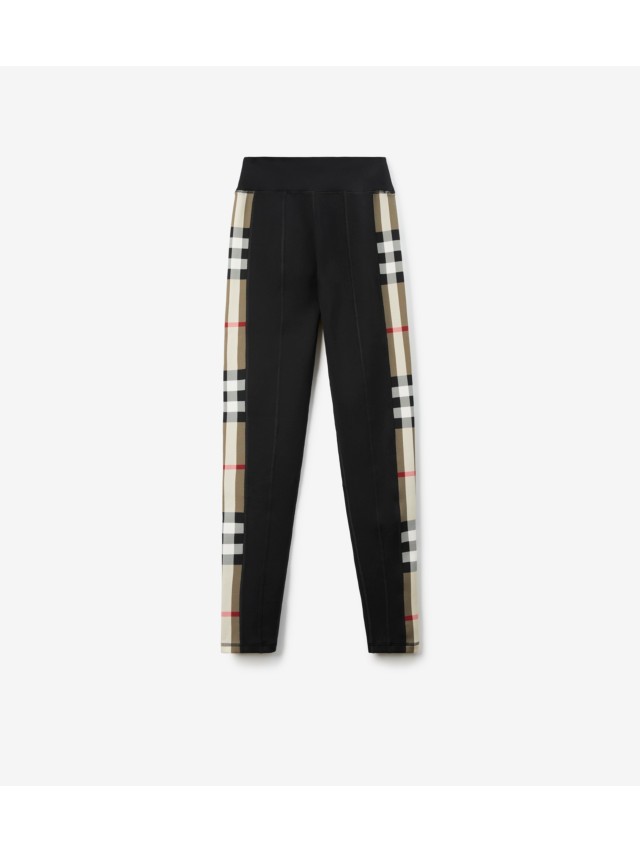 【burberry・バーバリー】 LEGGINGS ボトムス BURBERRY Checked Stretch-Jersey Leggings | endource