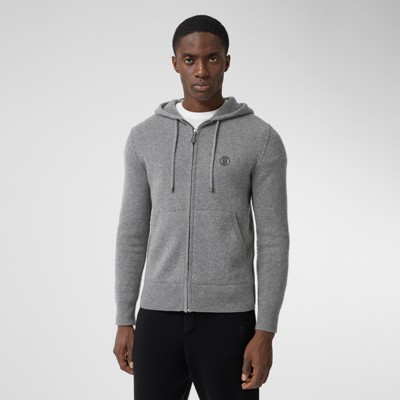 burberry monogram motif fleece jacket