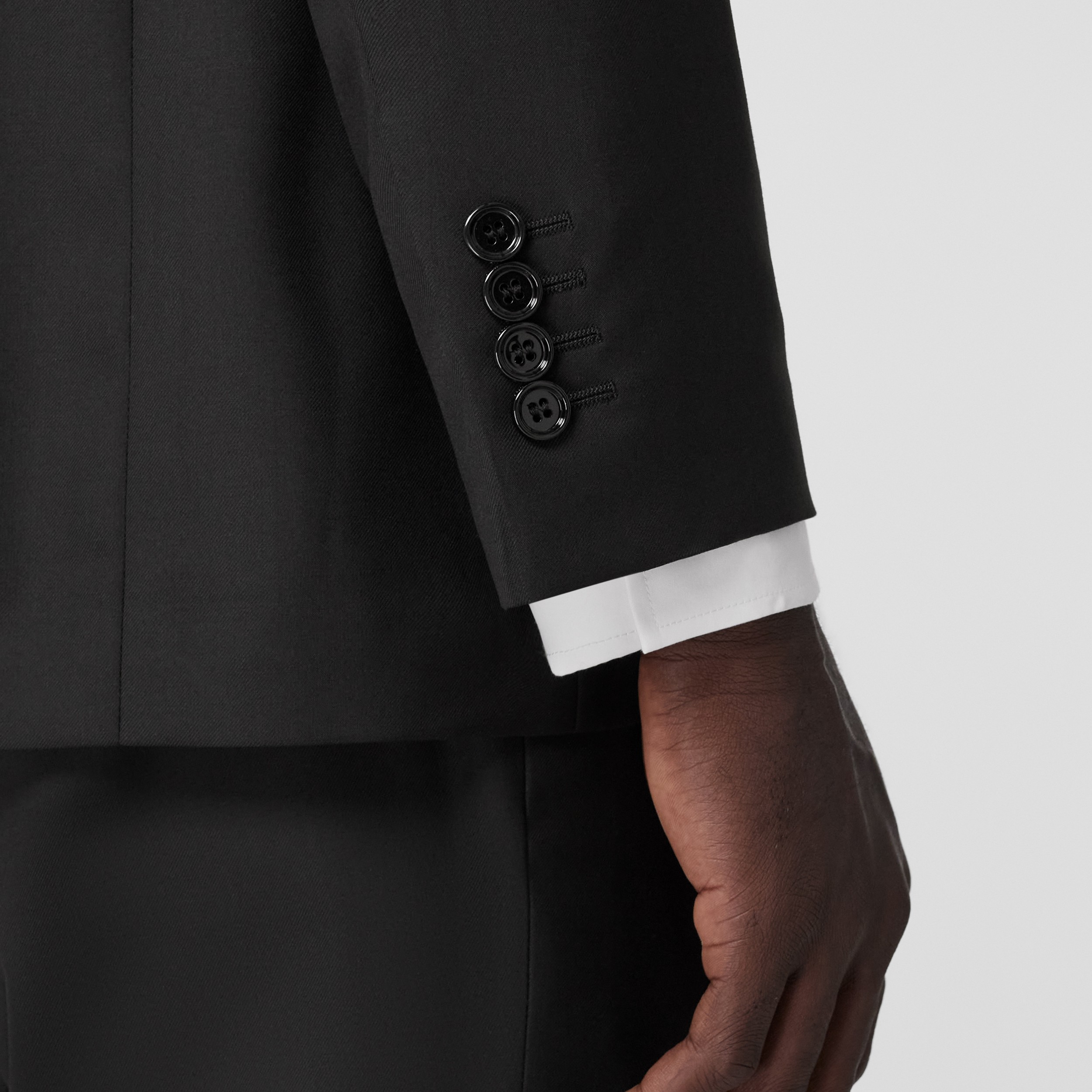 Chaqueta de vestir entallada en lana (Negro) - Hombre | Burberry® oficial - 4