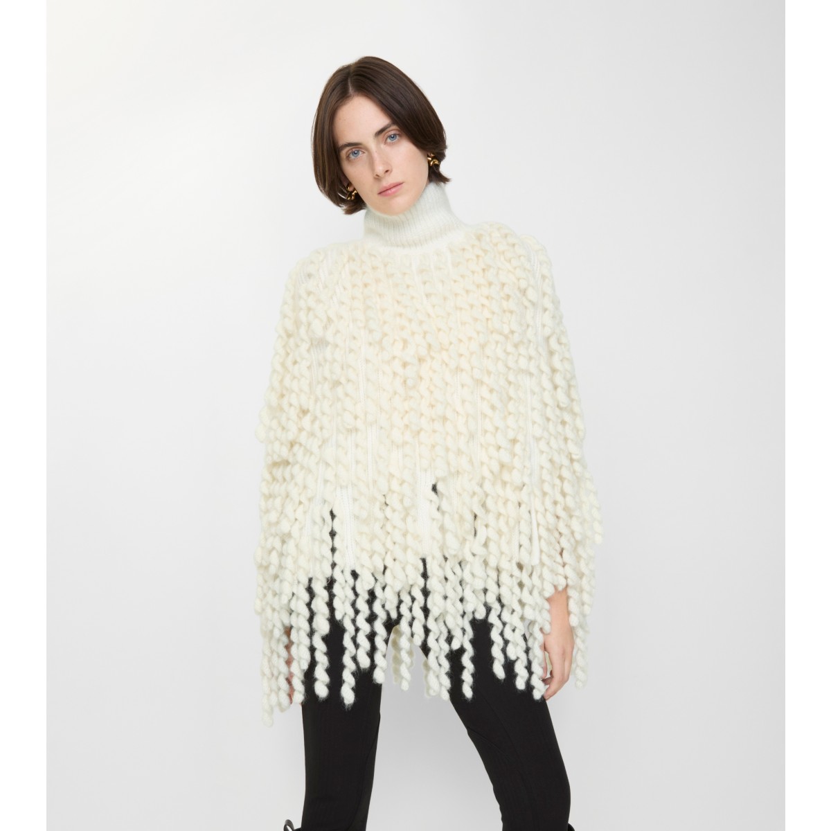  Wool Mohair Blend Cape