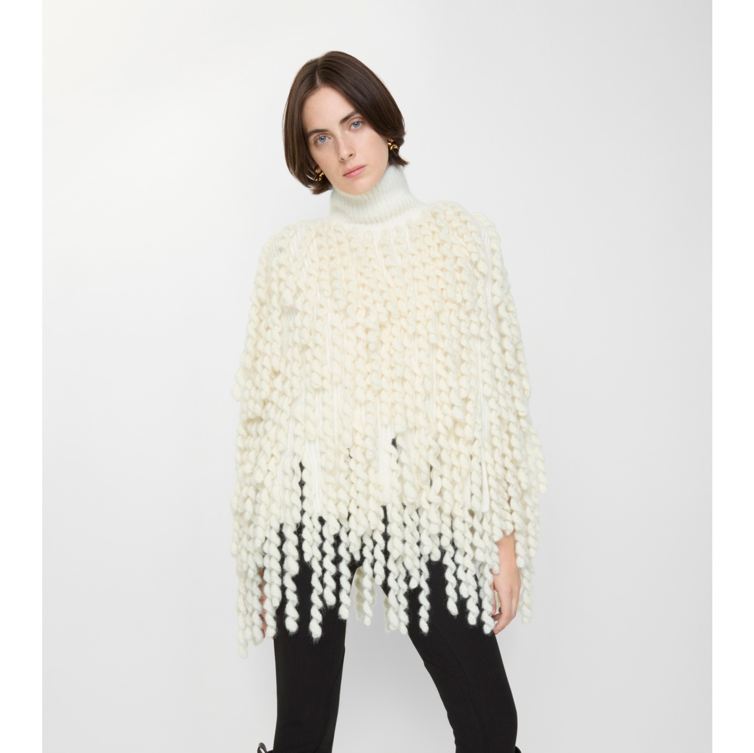 Wool Mohair Blend Cape