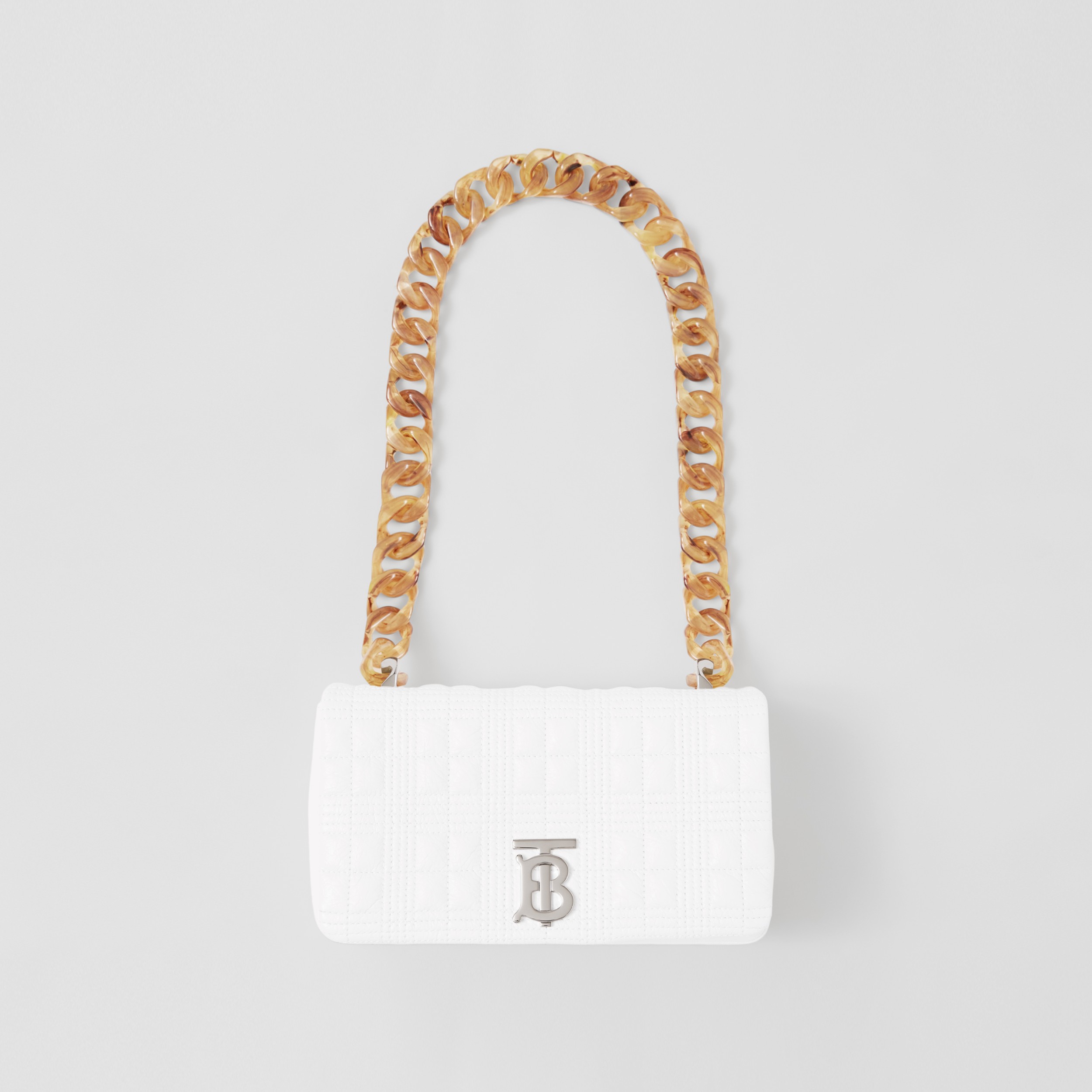 Small Quilted Lambskin Lola Bag in Optic White - Women | Burberry ...