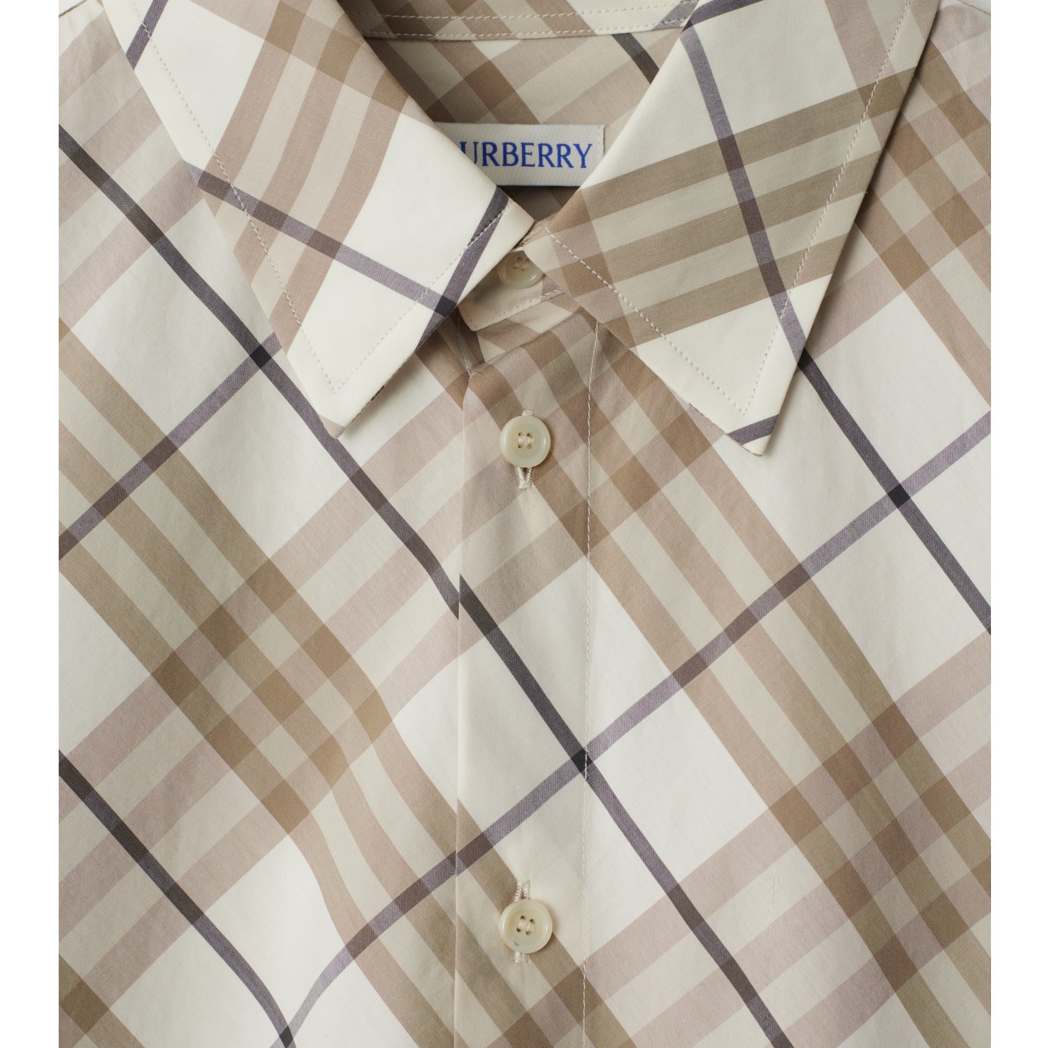 Chemise droite en coton Check