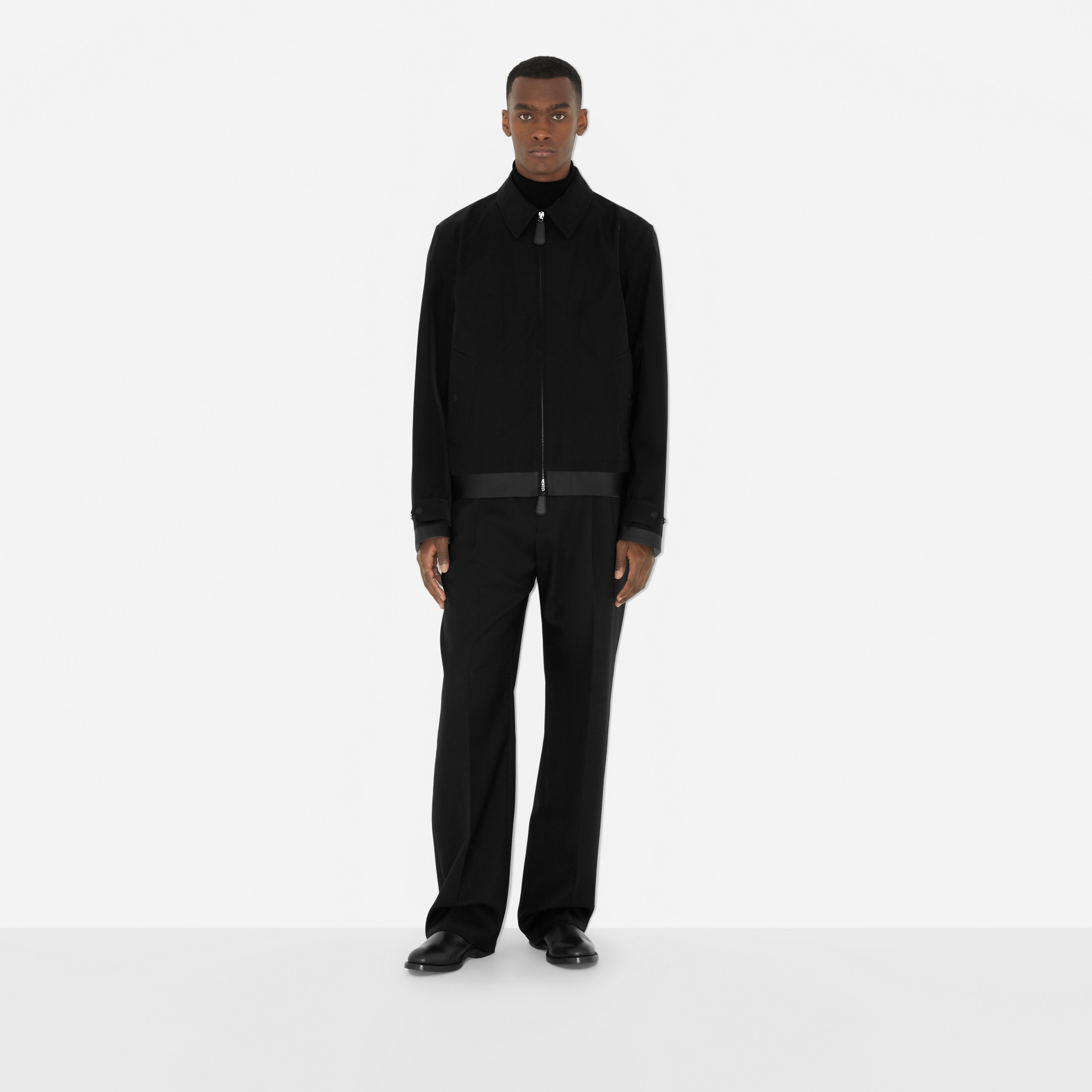 Bonded Nylon Harrington Jacket in Black - Men | Burberry® Official - 2