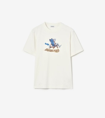 ビーチナイト コットンTシャツ (チョークホワイト) - メンズ, コットン