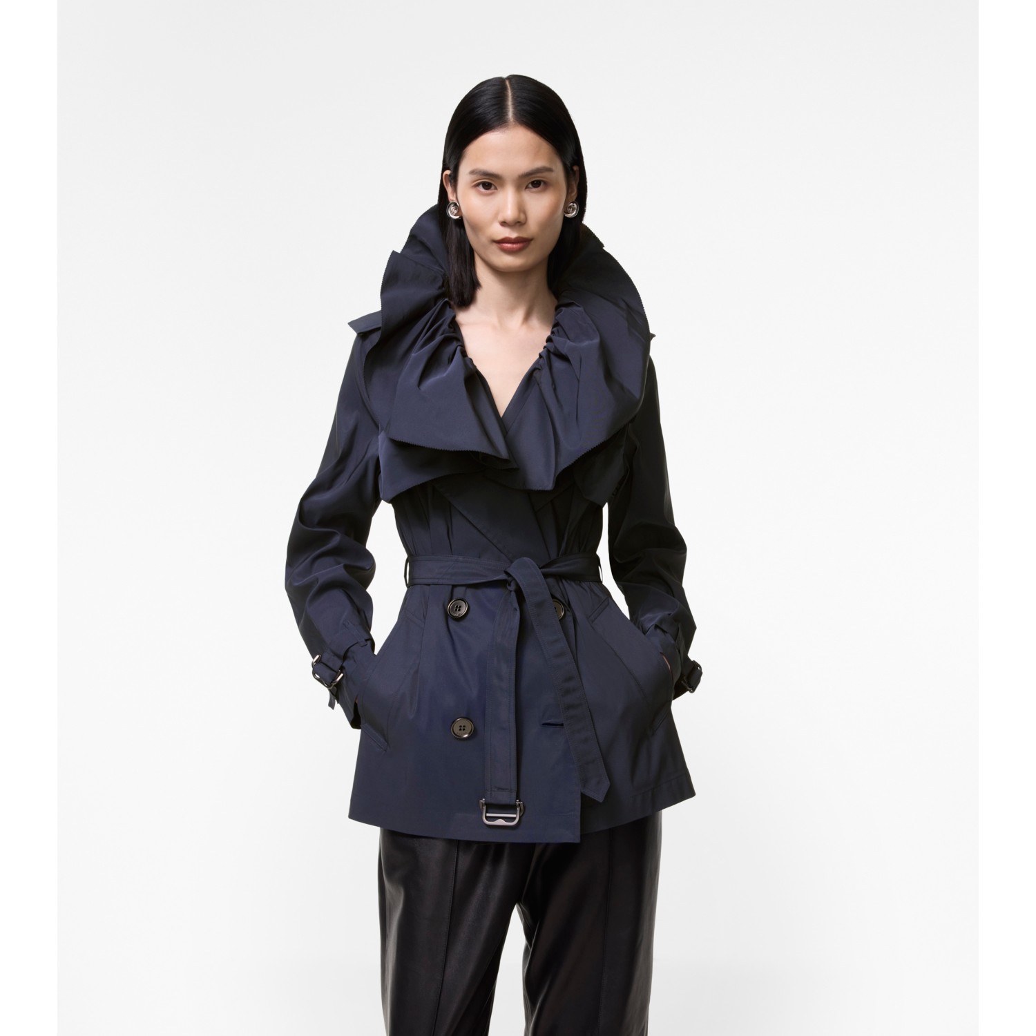 Faille Clare Trench Jacket - thumbnail 4