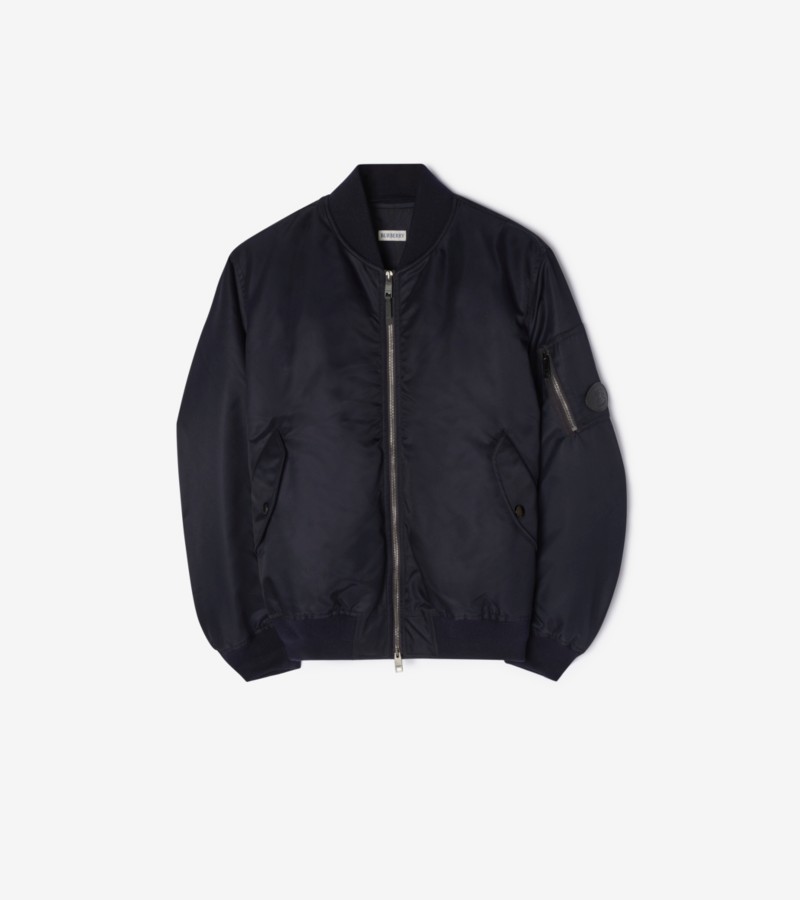 Burberry nylon Heston bomber jacket in navy