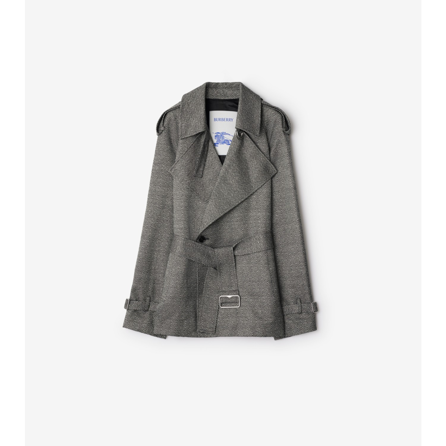 Wool Silk Trench Jacket