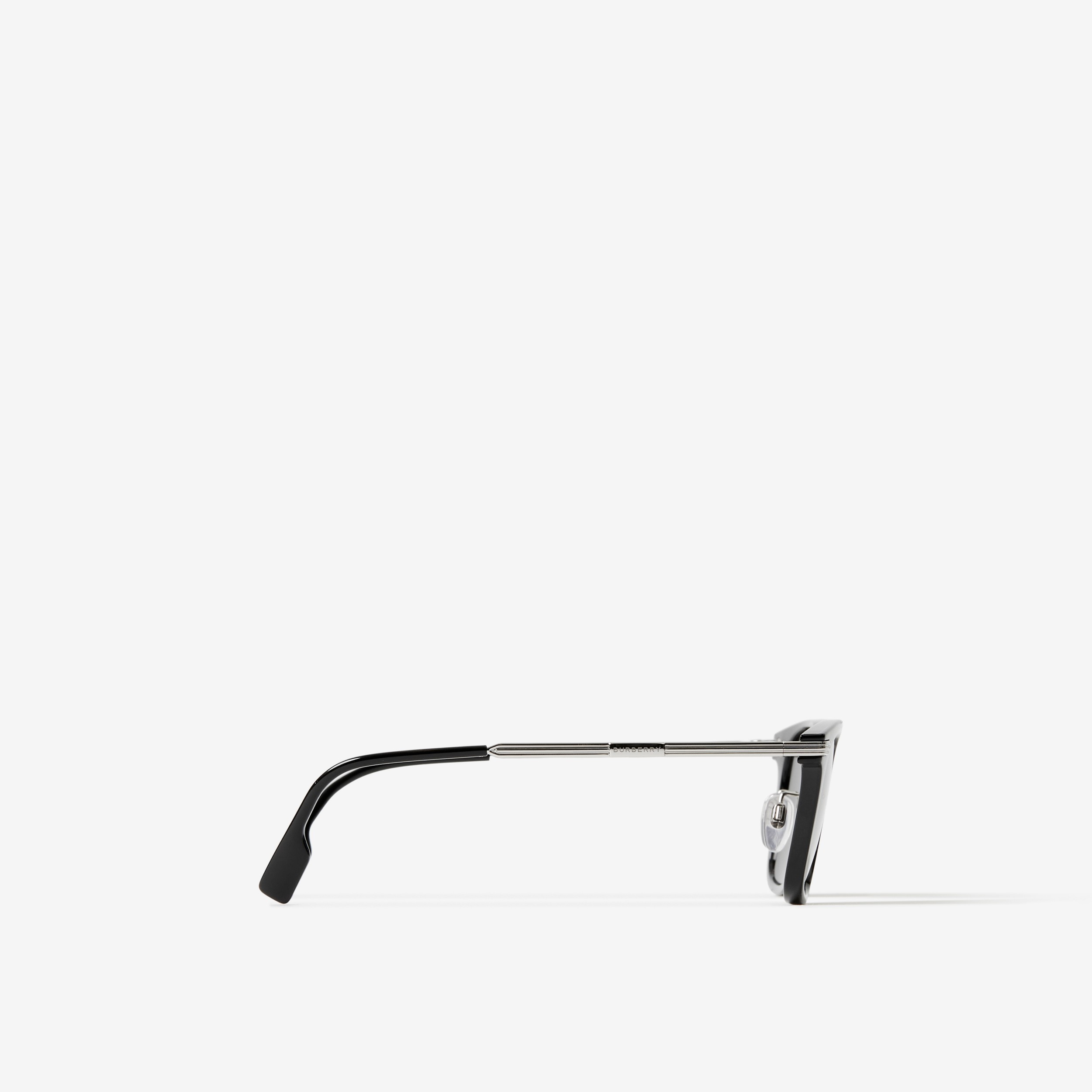 Sonnenbrille mit eckiger Fassung (Schwarz/palladiumfarben) | Burberry® - 2