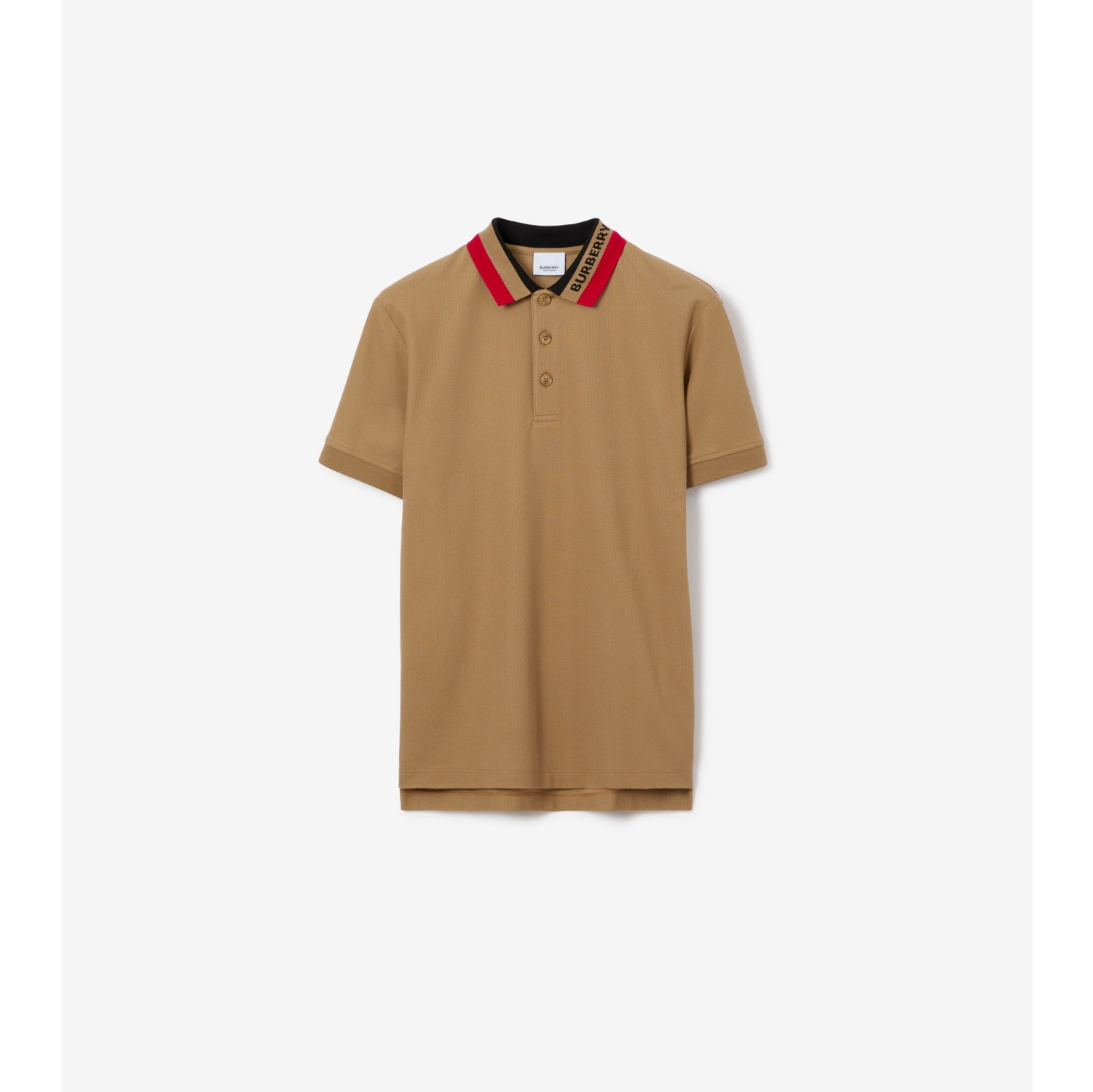 コットン ポロシャツ (キャメル) - メンズ, コットン | Burberry®公式サイト