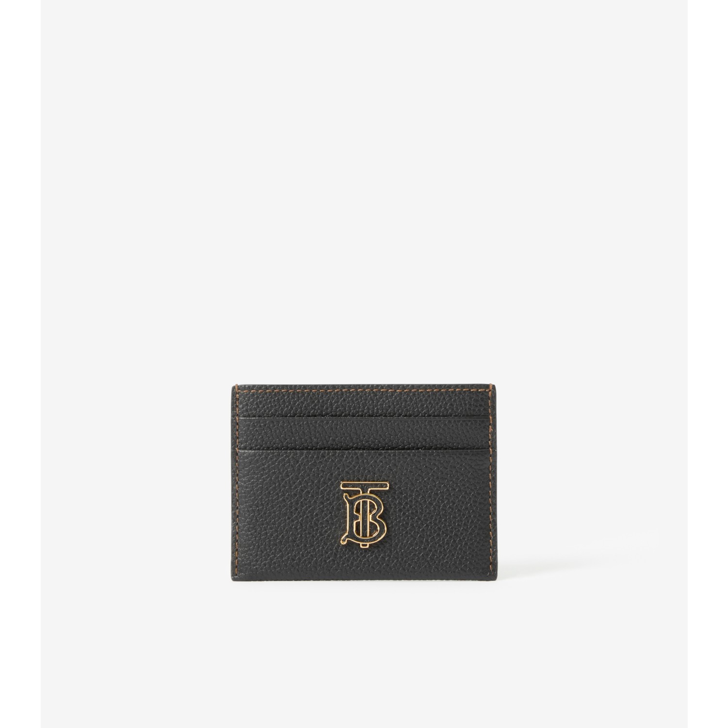 Burberry TB Monogram Grainy Leather Wallet Black