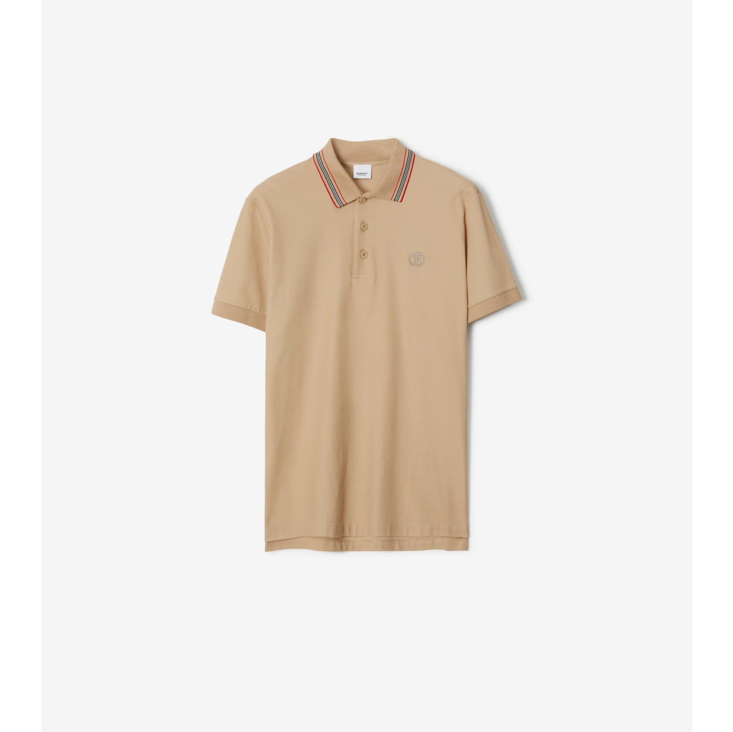 Cotton Polo Shirt in Soft fawn