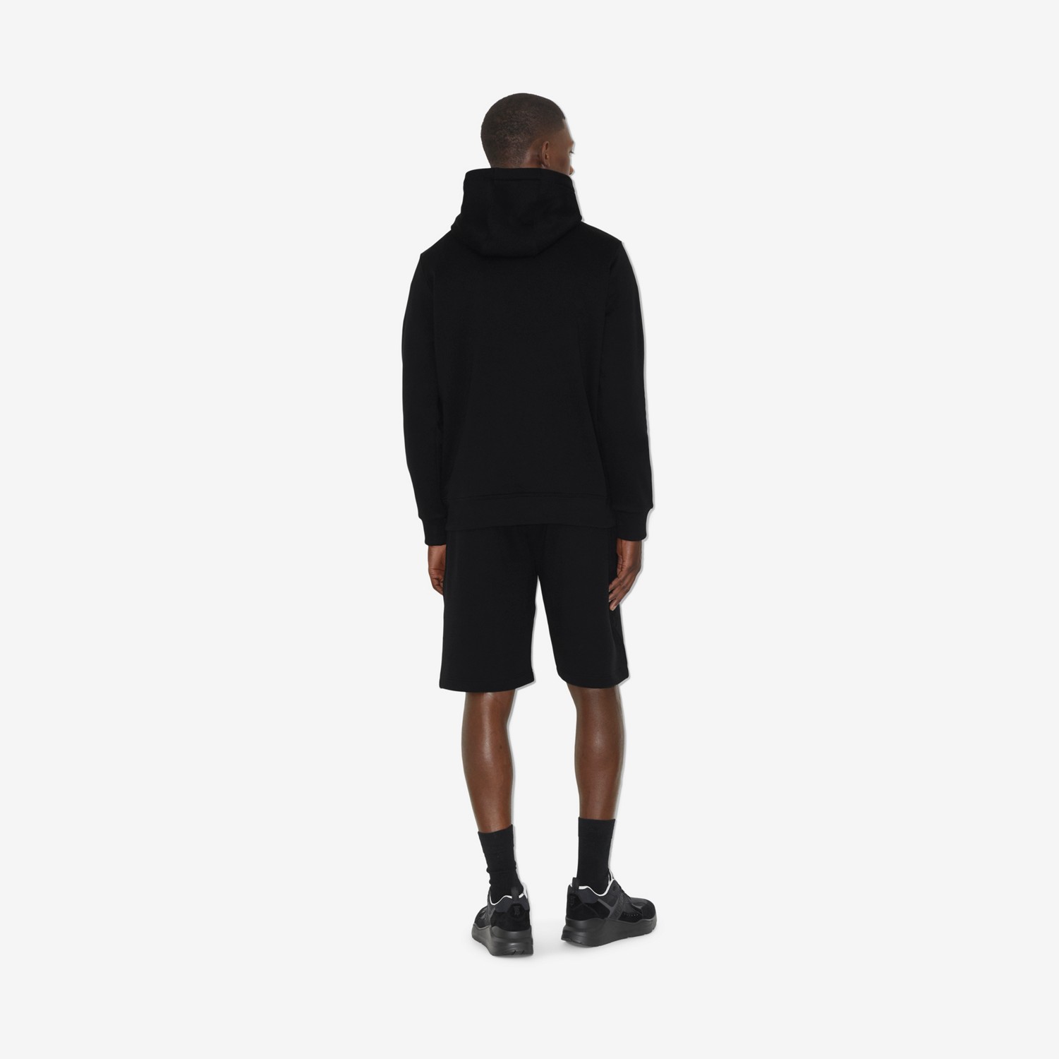 EKD Motif Cotton Shorts in Black - Men | Burberry® Official