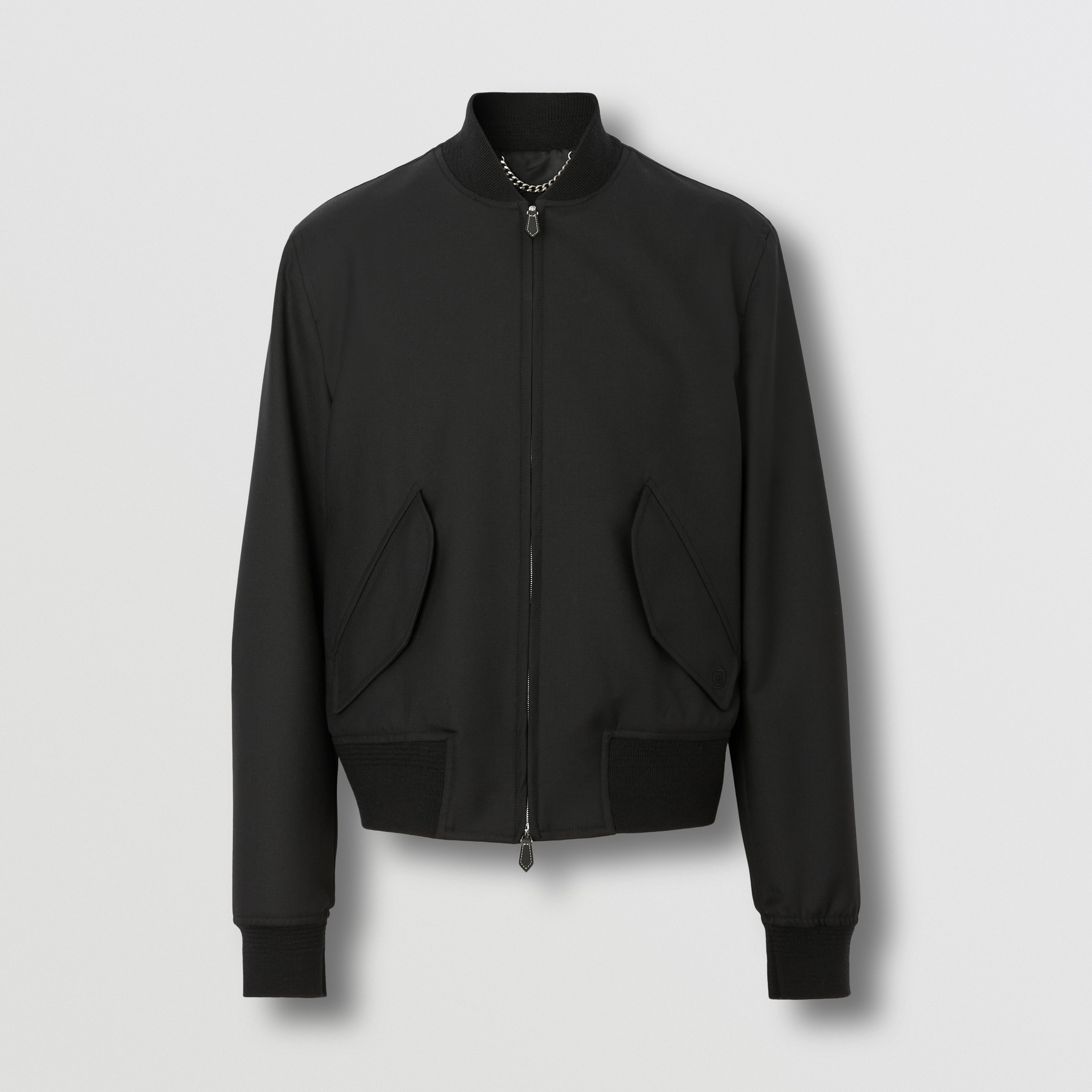 Wool Harrington Jacket in Black - Men | Burberry® Official - 4