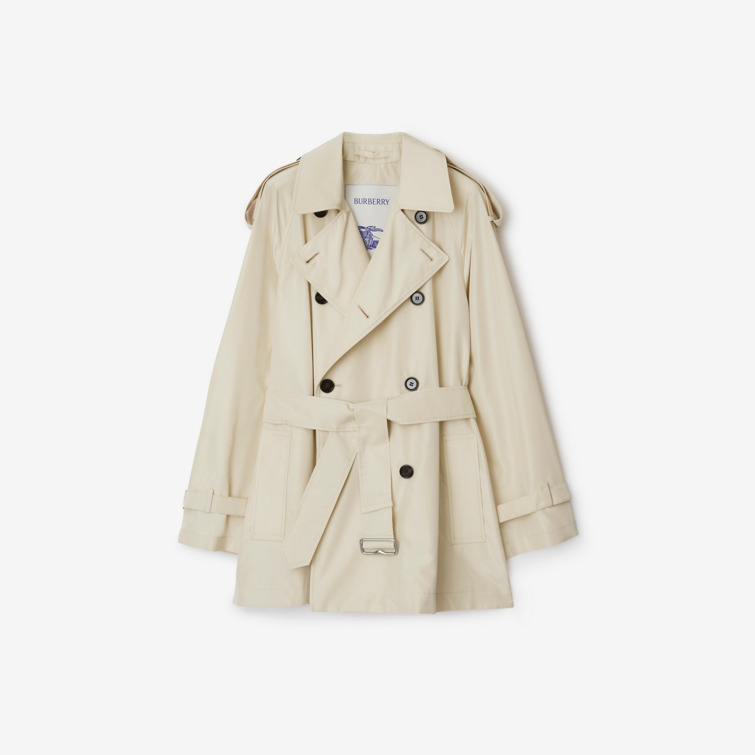 Short Silk Trench Coat in Calico - Women | Burberry® Official