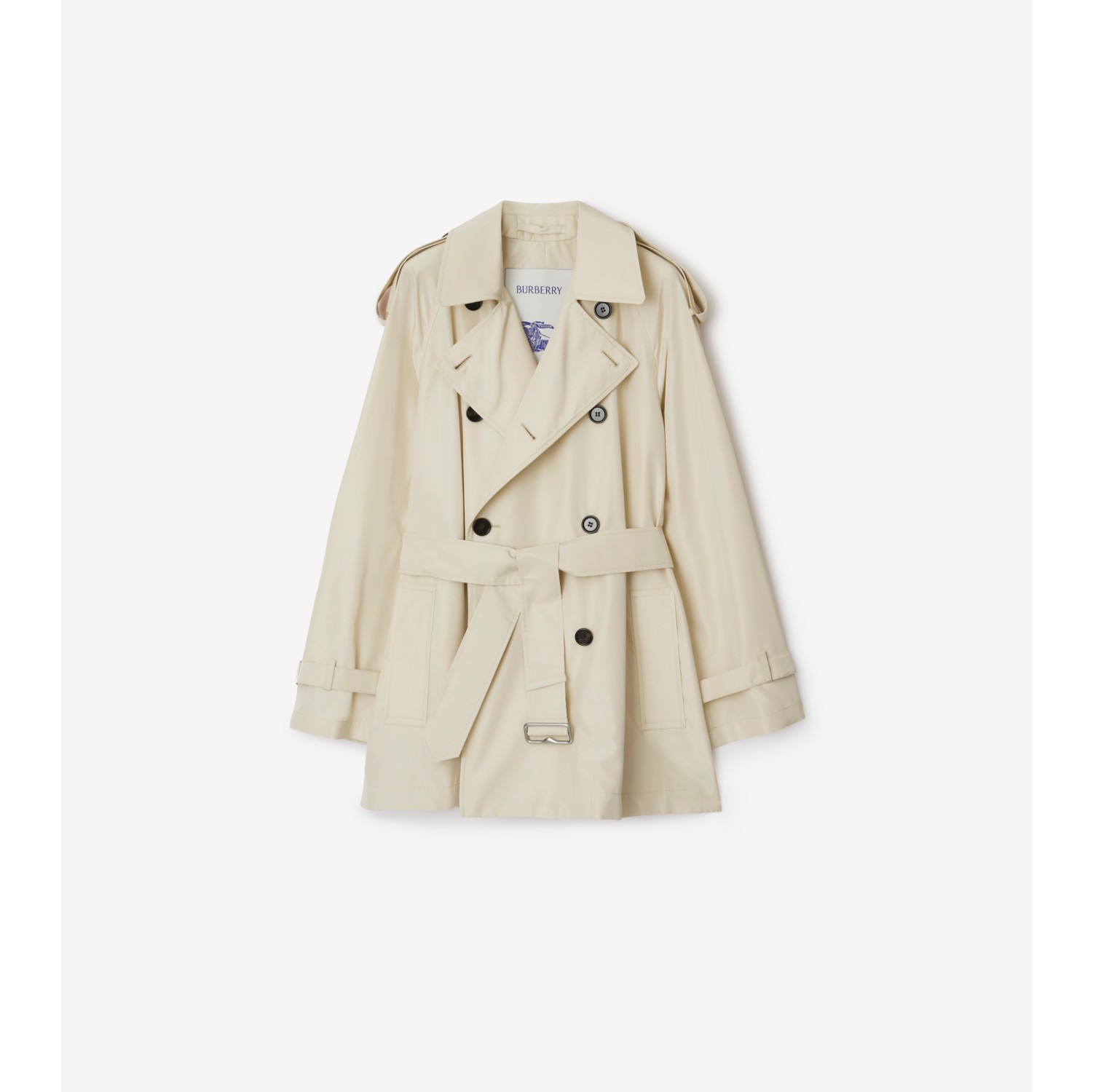 Short Silk Trench Coat