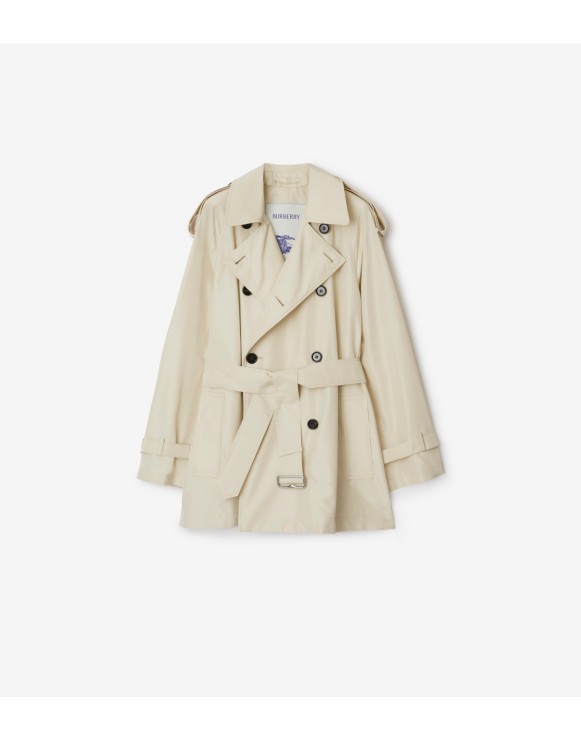 Short Silk Trench Coat