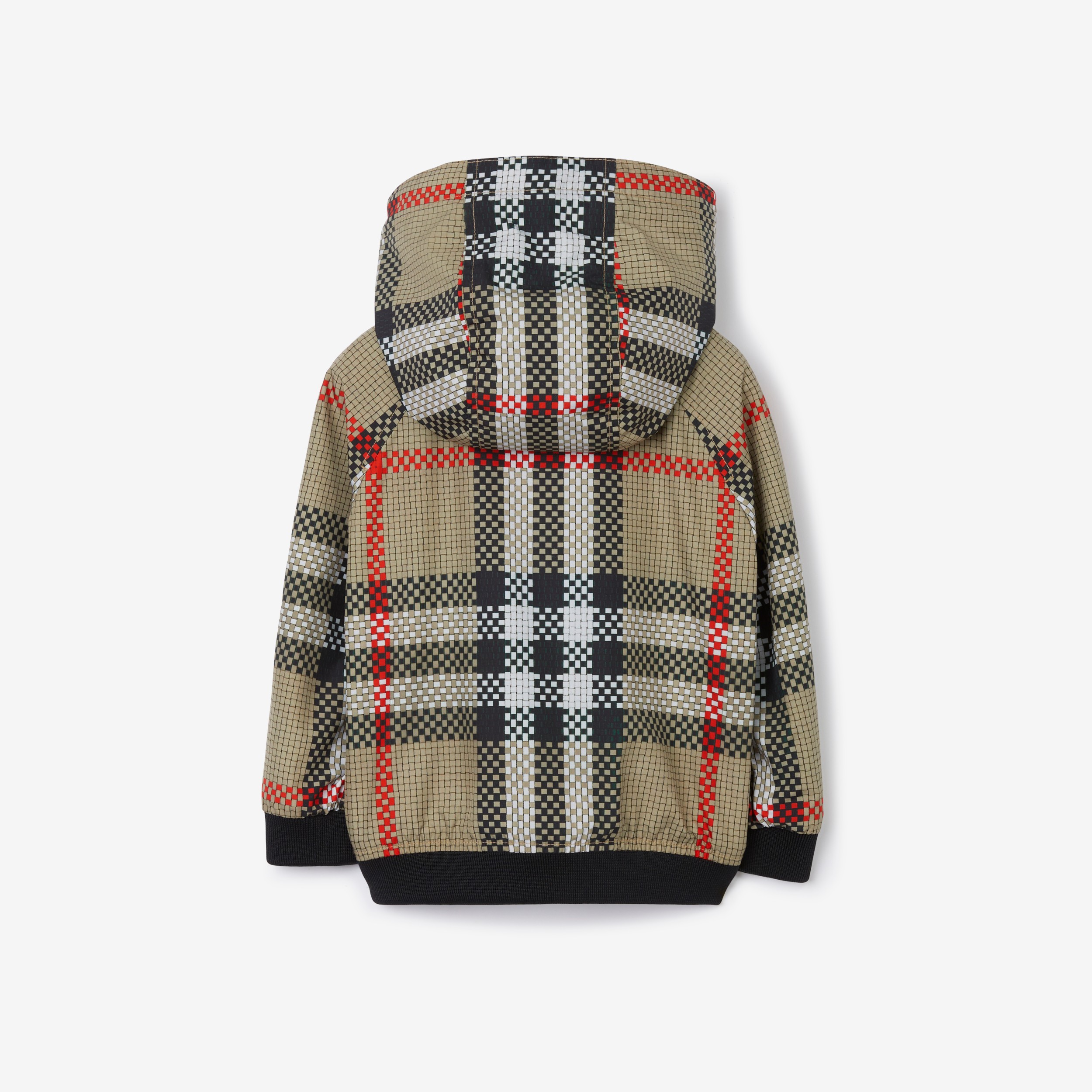 Check Hooded Jacket in Archive Beige - Children | Burberry® Official - 2