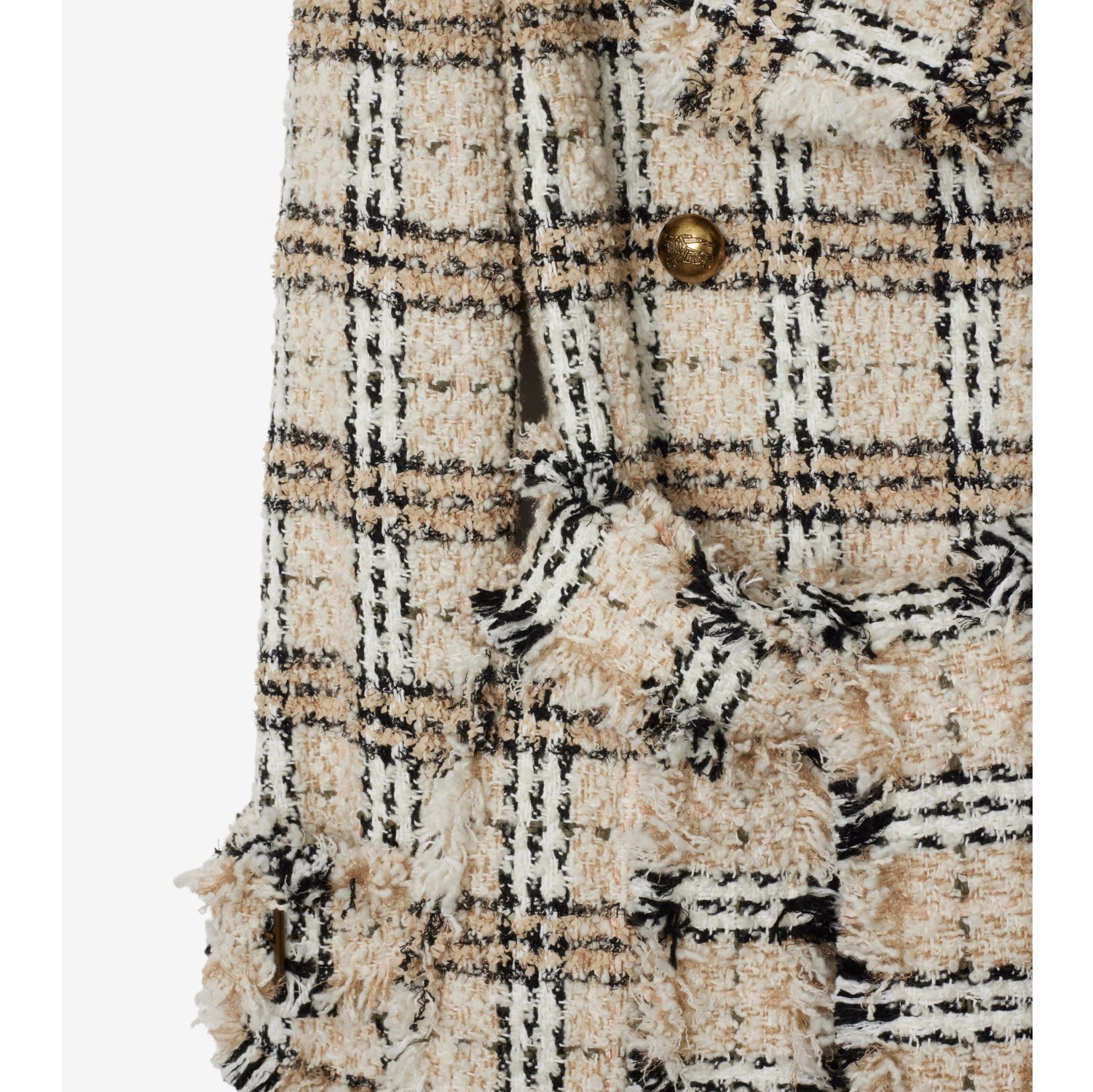 Check Bouclé Coat