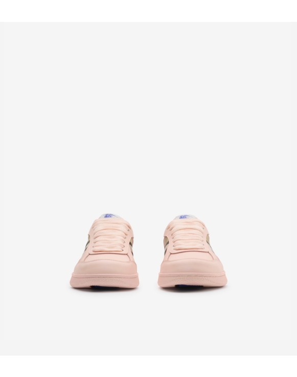 Leather and Check Terrace Sneakers​