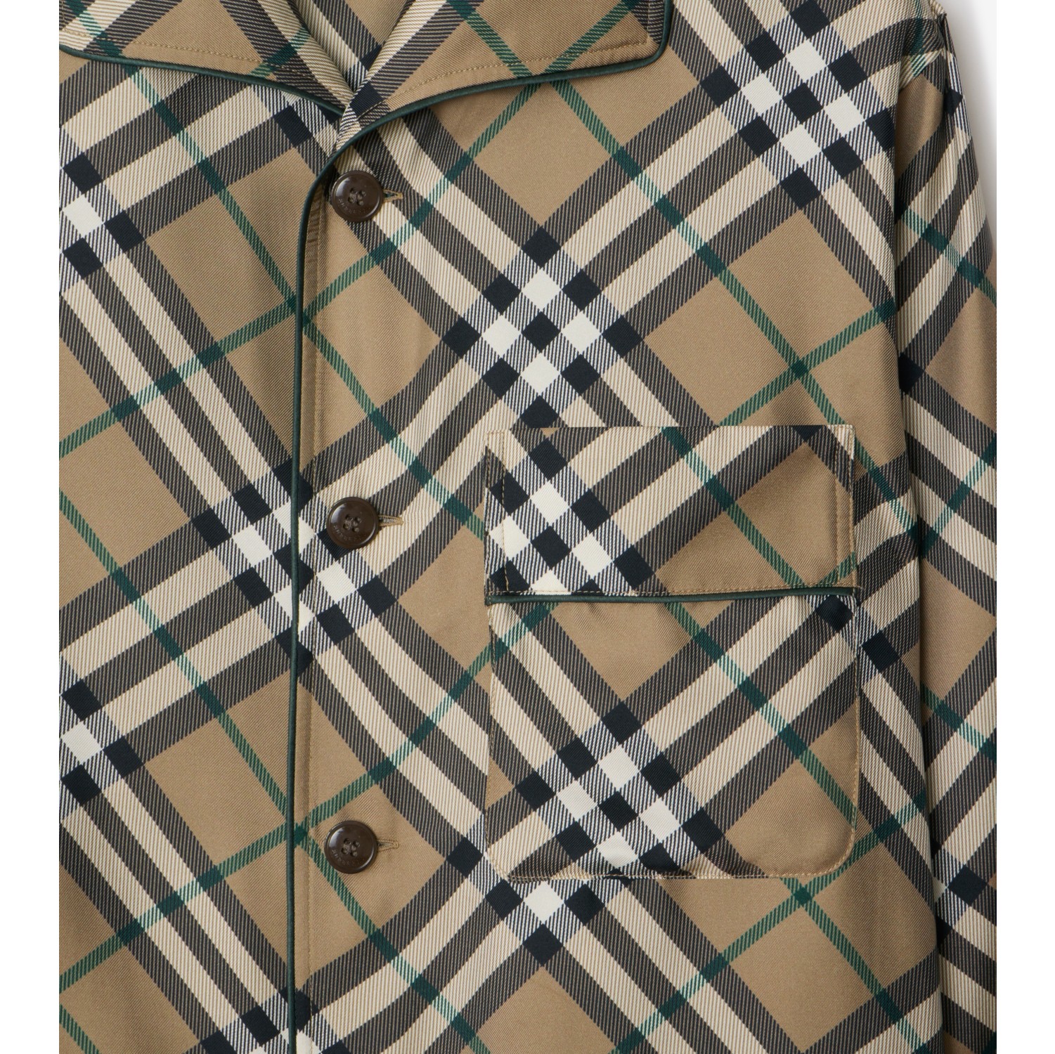 Check Silk Pyjama Shirt