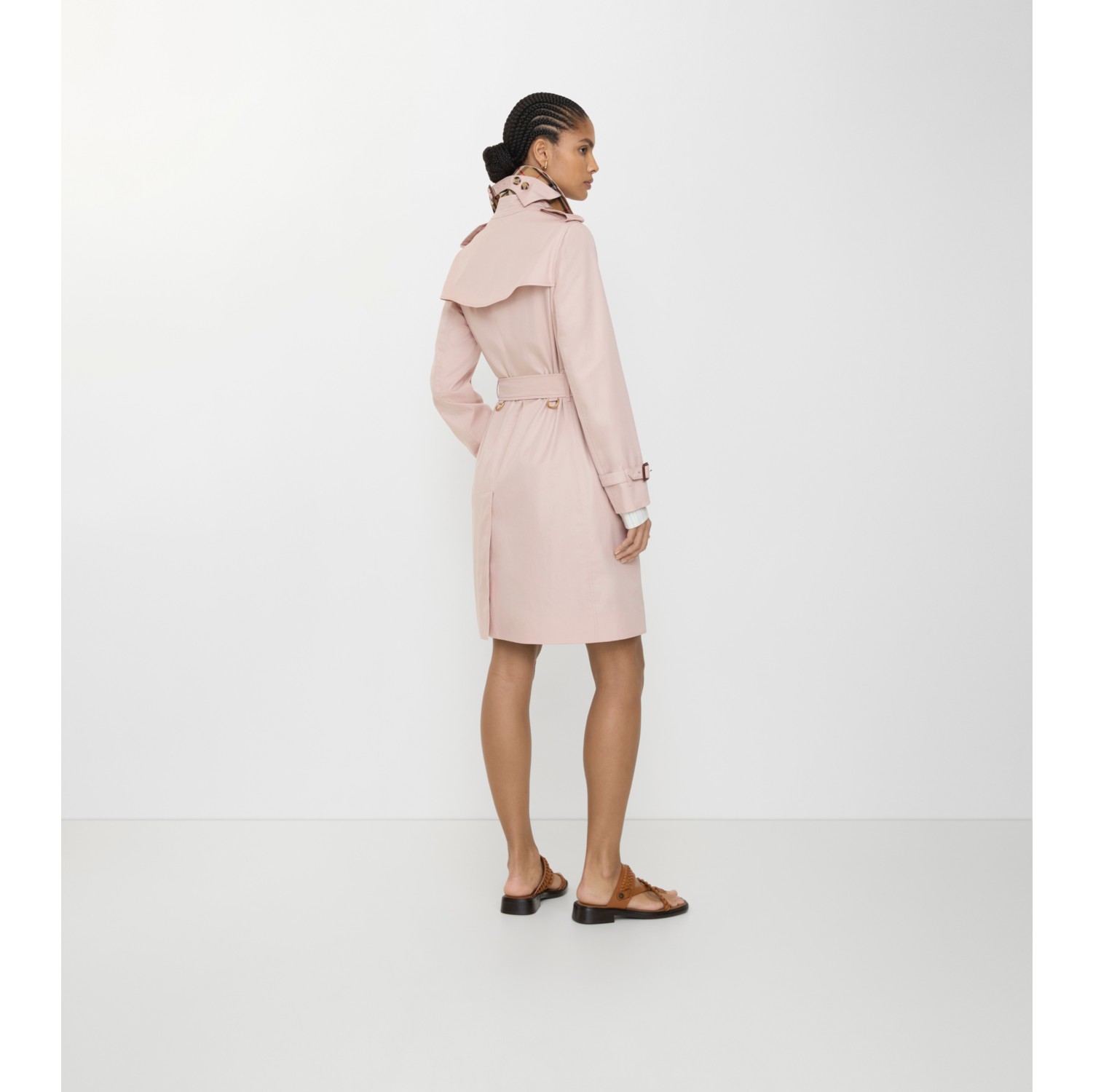 Mid-length Tropical Gabardine Kensington Trench Coat in Pale sugar pink - Women | Burberry® Official