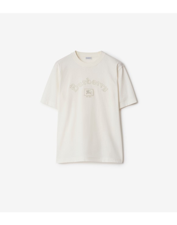 Baumwoll-T-Shirt mit Gothic-Logo