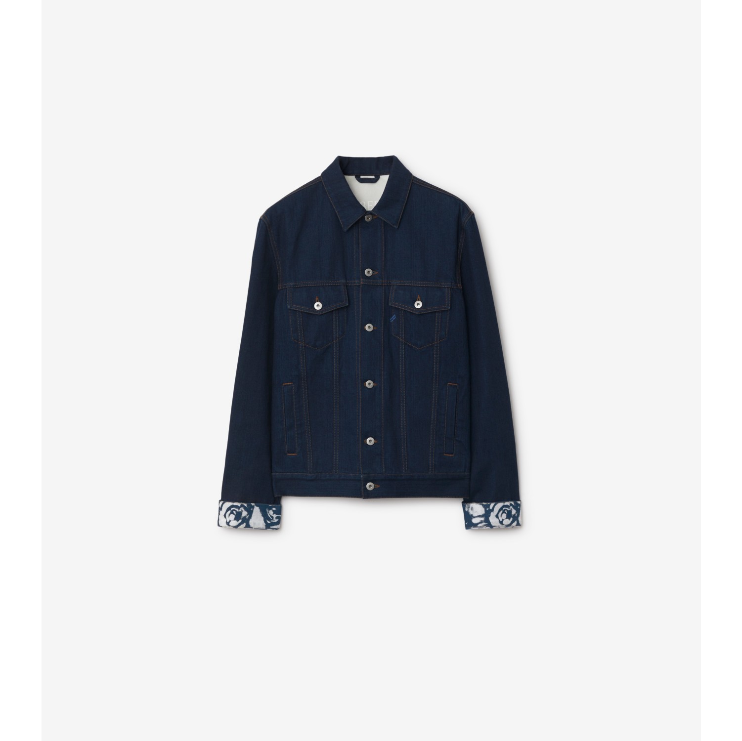 Denim Jacket in Indigo blue Men Burberry Official