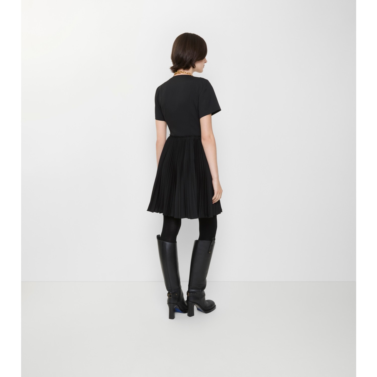 Wool Blend Kilt Dress