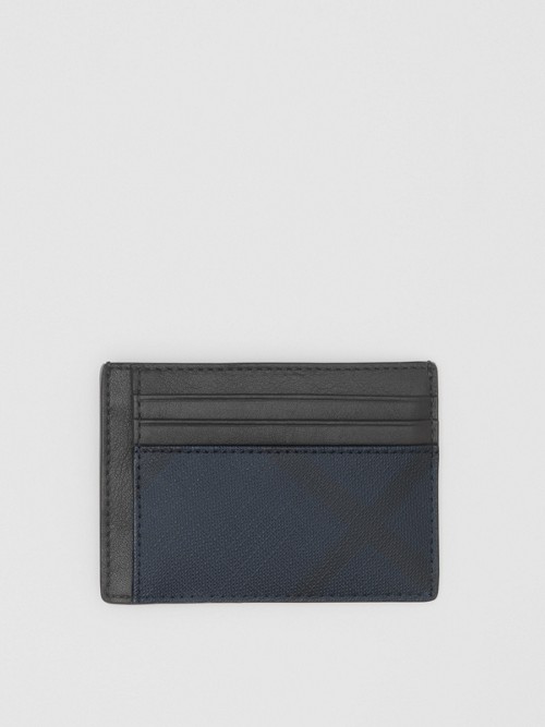 BURBERRY LONDON CHECK AND LEATHER MONEY CLIP CARD CASE,80247731