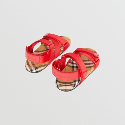 burberry sandals red