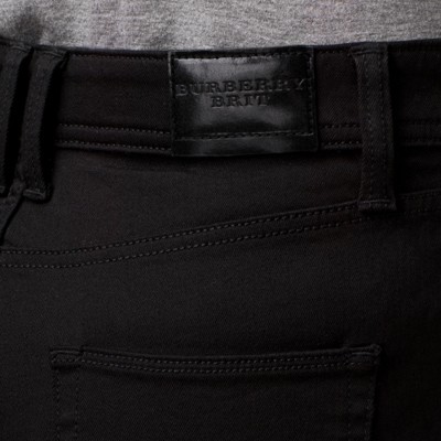 Skinny Fit High-Rise Deep Black Jeans | Burberry