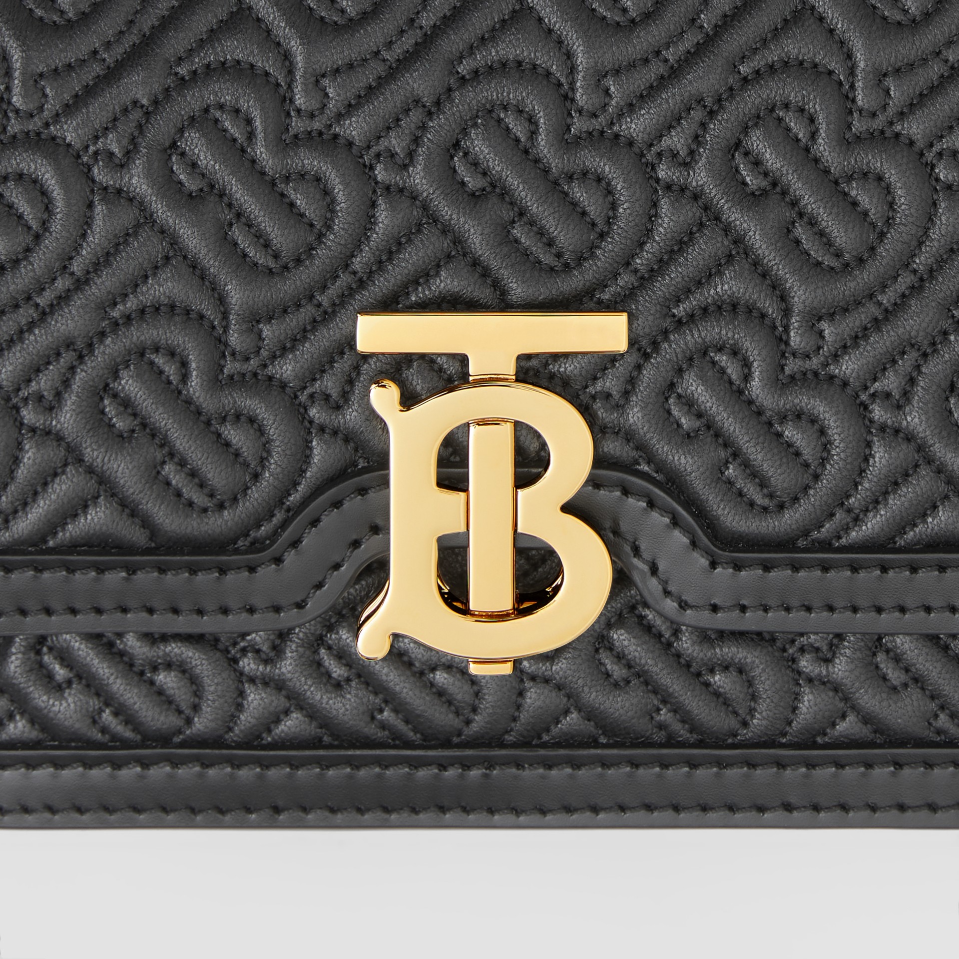 small quilted monogram lambskin tb bag