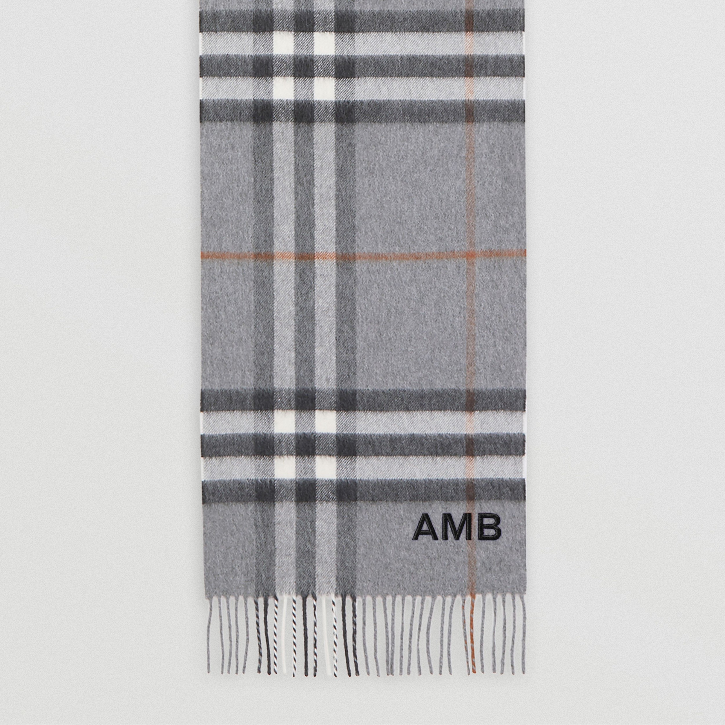 The Burberry Check Cashmere Scarf in Grey | Burberry® Official