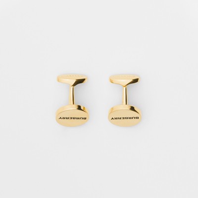 Engraved Gold-plated Cufflinks in Light 