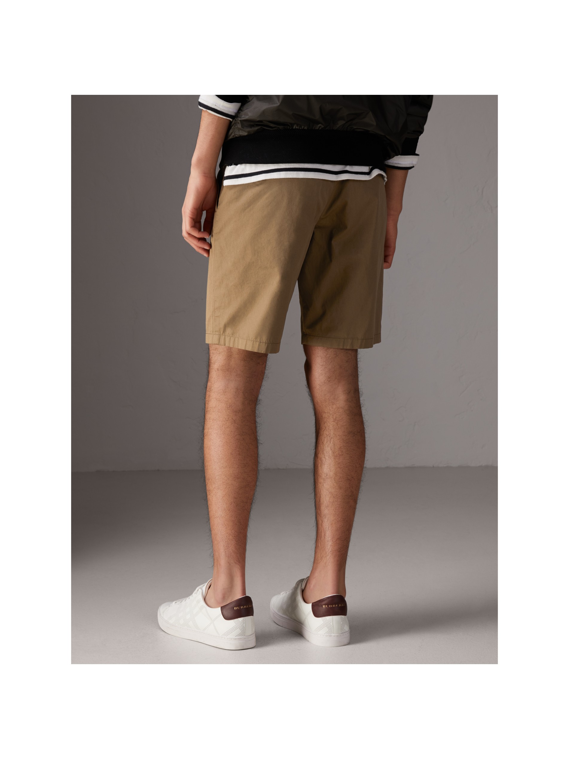 橄榄绿 斜纹棉质卡其短裤 产品图片21