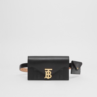 Belted Quilted Lambskin TB Envelope 