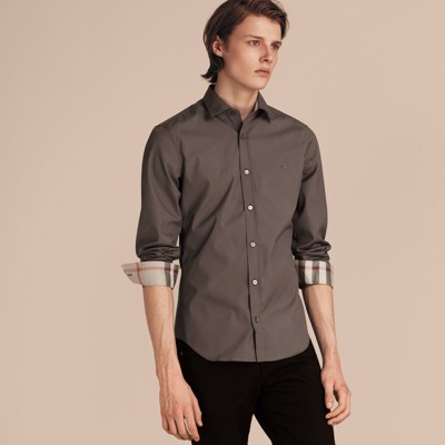 mens grey burberry shirt